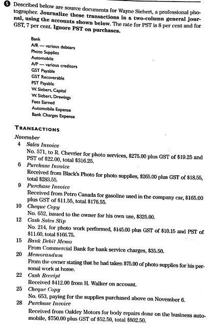  Described below are source documents for Wayne Siebert, a professional pho-