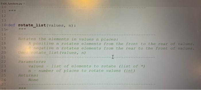 Implement the following function in the PyDev module functions.py and test