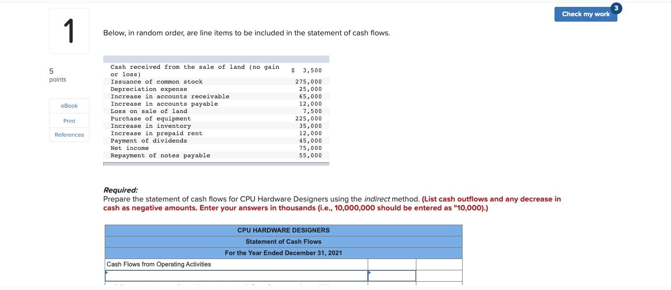 statement of cash flows (LO11-1, 11-3, 11-4, 11-5) Natalie King has completed
