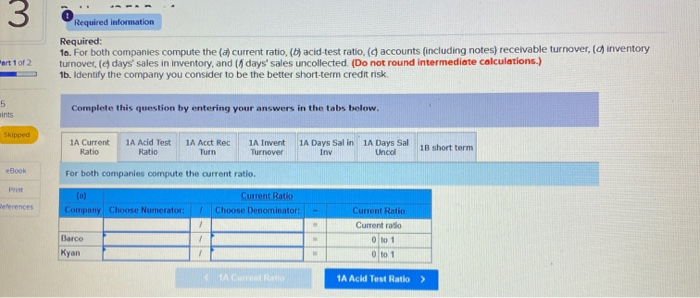 P3 The following information applies to the questions displayed below] Summary information
