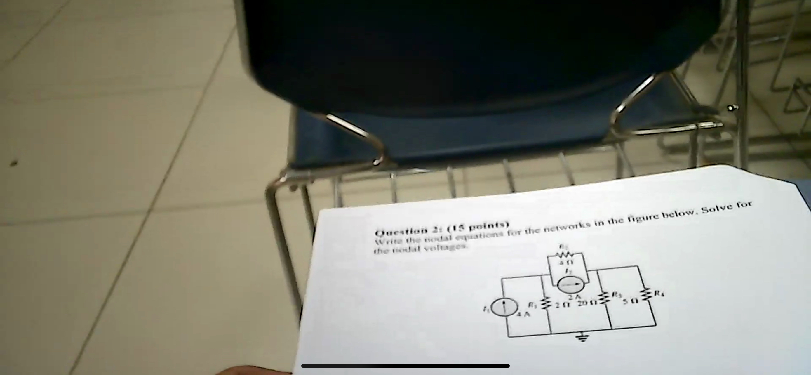  Question 2: (15 peints) Write the newt equation for the networks