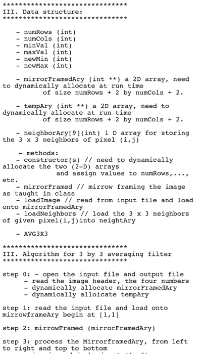 are to write the image processing method: 3X3 averaging filter. *What do