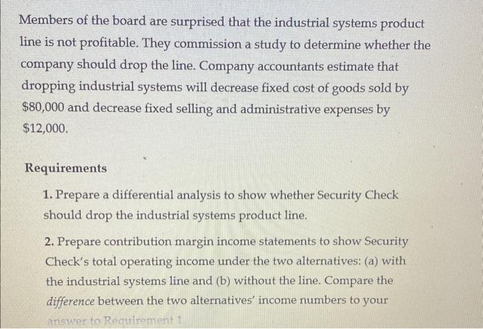 operating income data for the year ended May 31, 2024: SECURITY CHECK