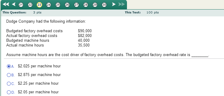 process , or product costing process Thank you! 21 This Question: 3