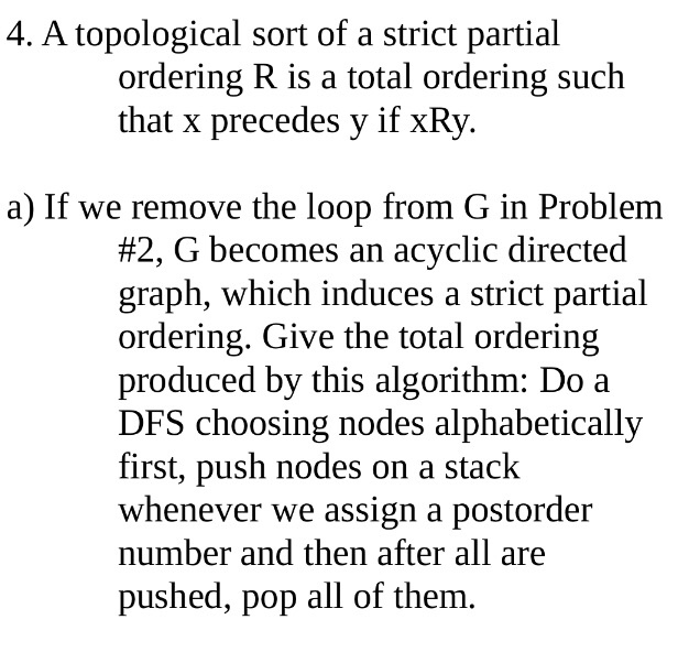 dept?h first search forest that starts with node A. Whenever there is