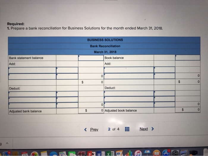 Serial Problem Business Solutions LO P3 Santana Rey receives the March bank