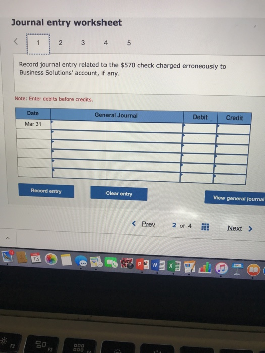 statement for Business Solutions on April 11, 2018. The March 31 bank