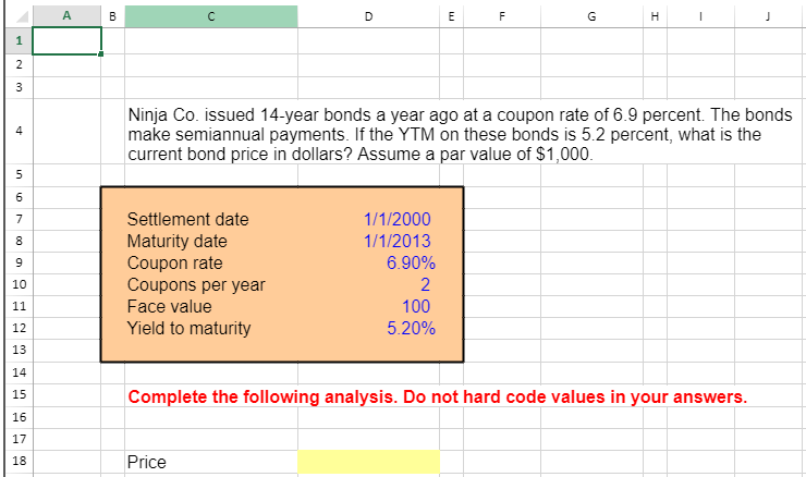  ANSWER MUST BE IN EXCEL FORMAT - EXAMPLE - =D7+D9/E8 Compute