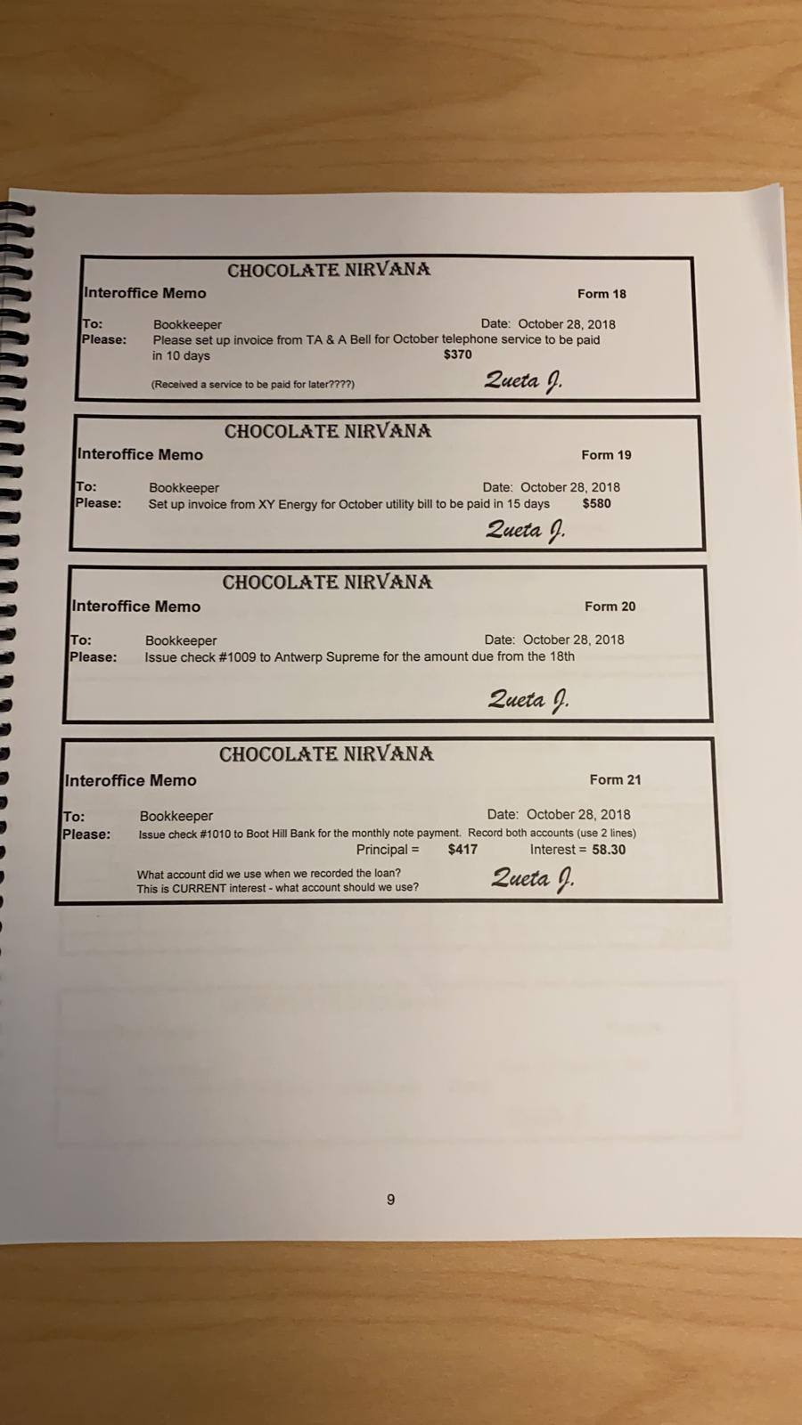 please assist me answer this 4 questions the mentioned forms are attached