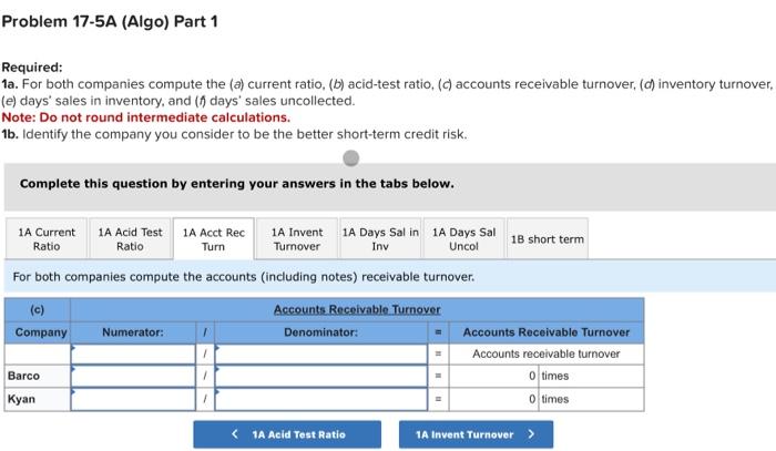 from the financial statements of two companies competing in the same industry