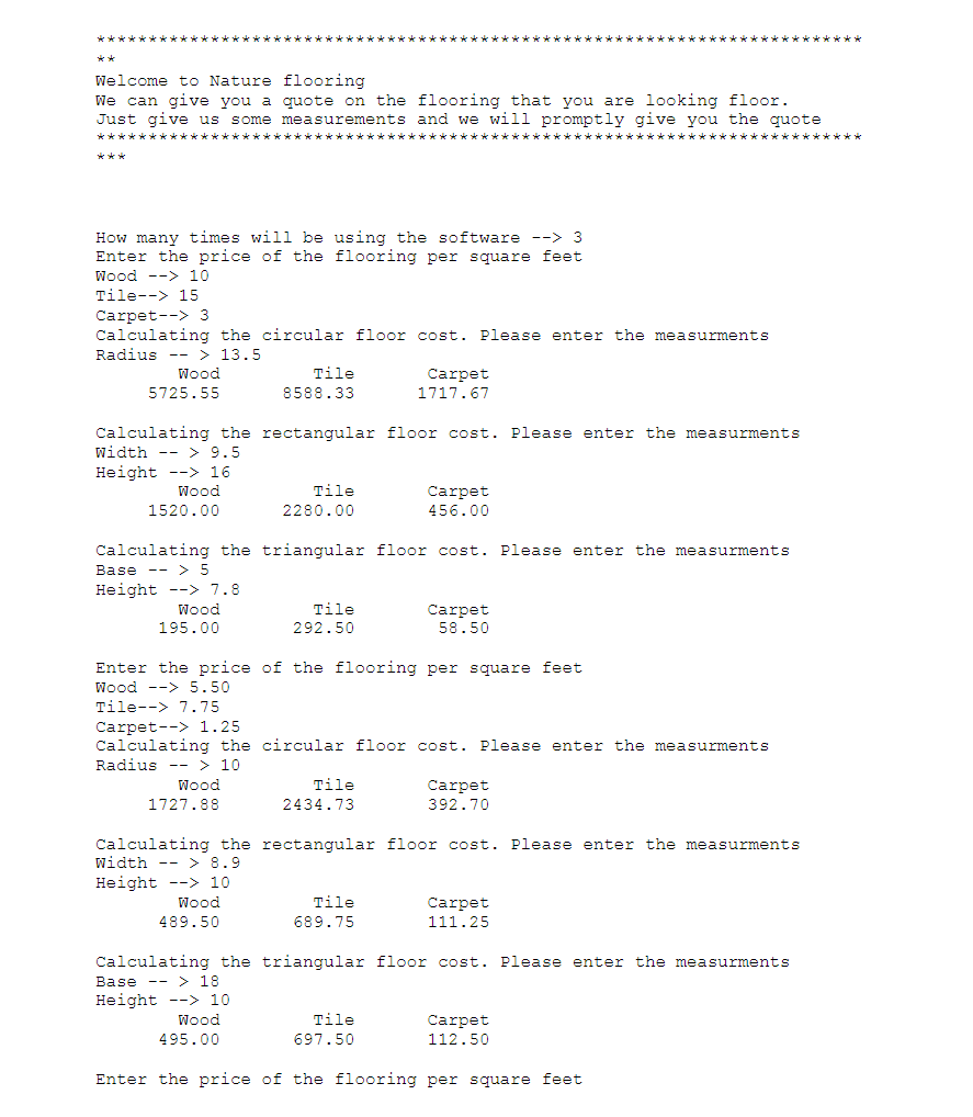 would appreciate it. Problem You are to write a program that calculates