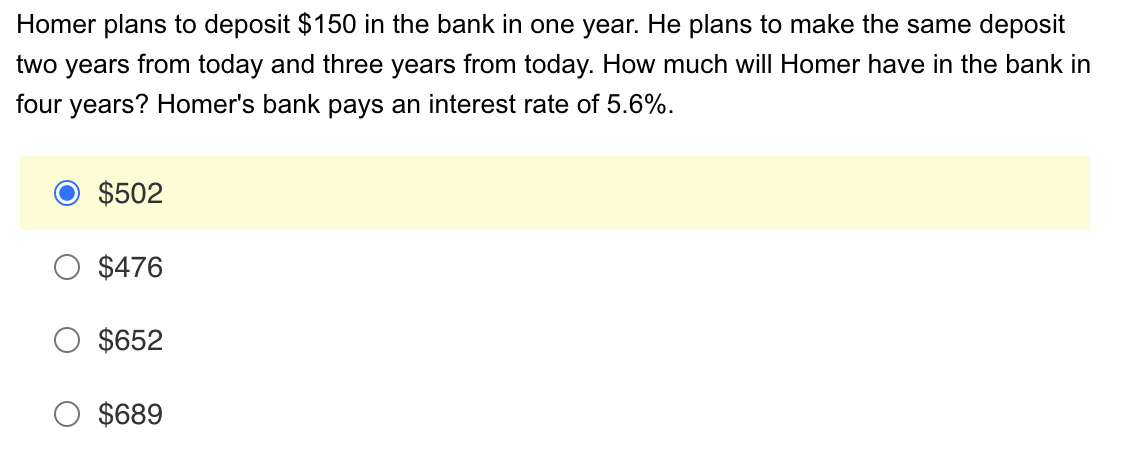 and plans to make the same deposit next year and again the