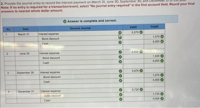 answers to the previous parts Required information [The following information applies to