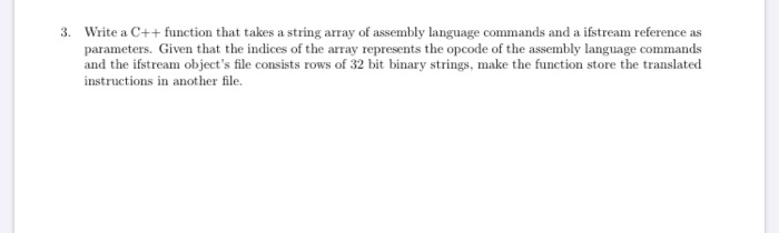 3. Write a C++ function that takes a string array of
