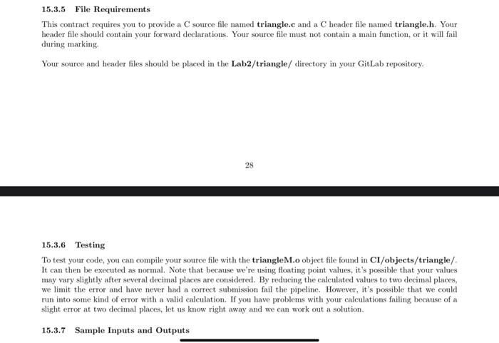 find the length of the missing side. Input will always be given