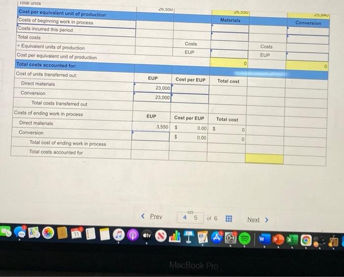 the questions displayed below) Tamar Co. manufactures a single product in two