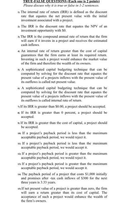  LSE QUESTIONS (Each one is 2 points) Please discuss why it