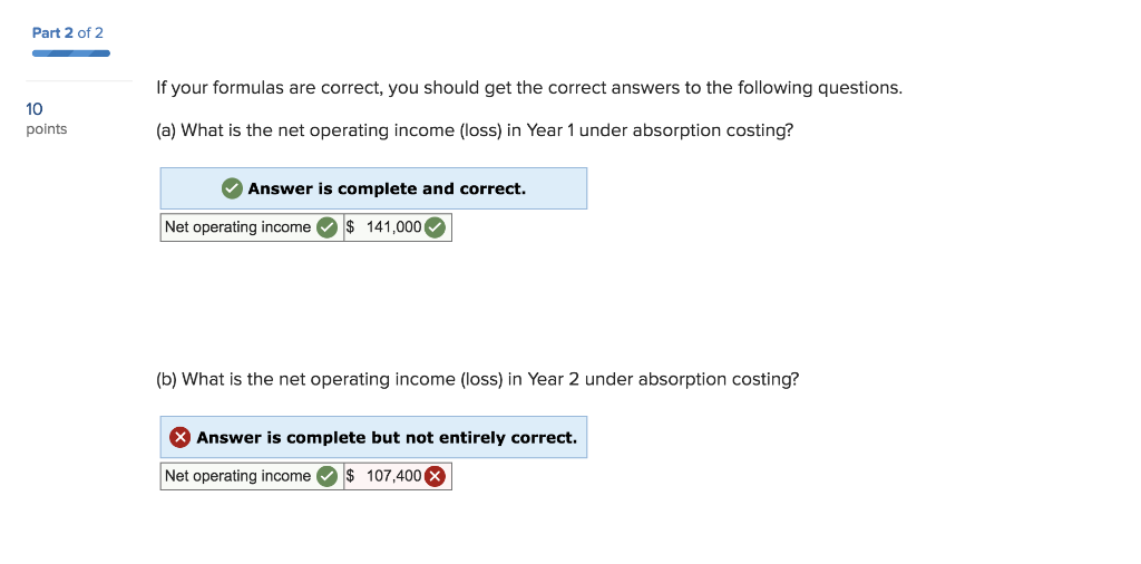 mode: This shows what is correct or incorrect for the work you