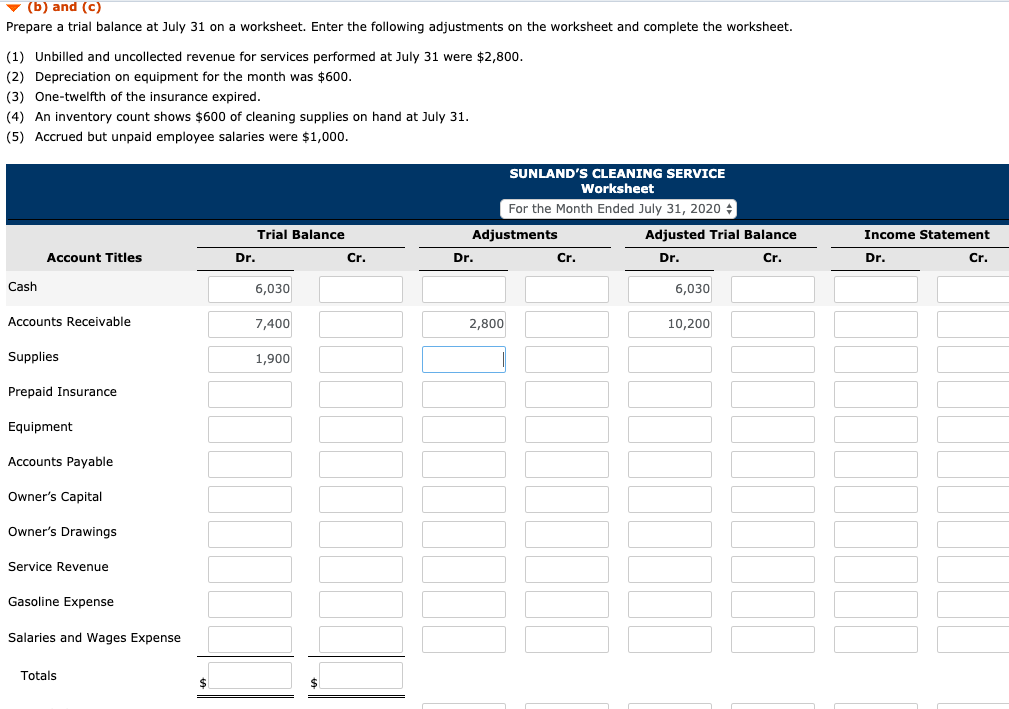 3 Purchased cleaning supplies for $1,900 on account. 5 Paid $1,920 cash
