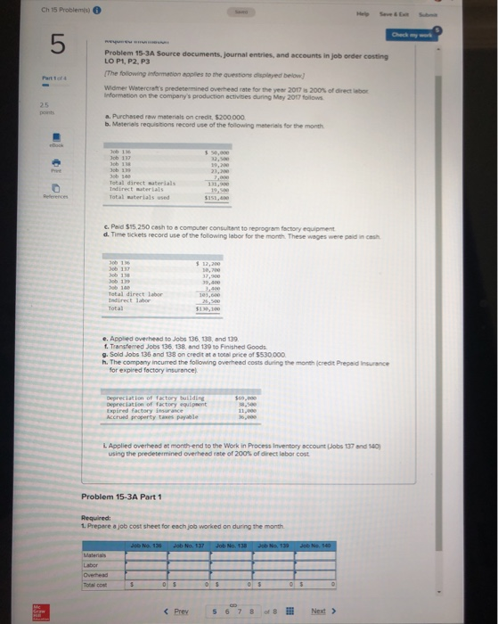  Ch 15 Problems) o RE Problem 15-3A Source documents, journal entries,
