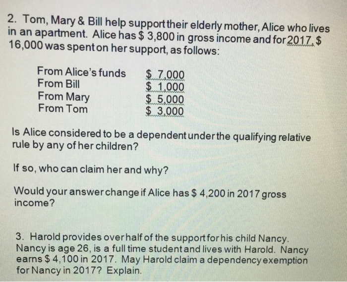  I need this in 30 min. 2. Tom, Mary & Bill