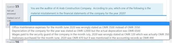 Please answer Q 15 and 2 fastly Question 15 Not yet answered