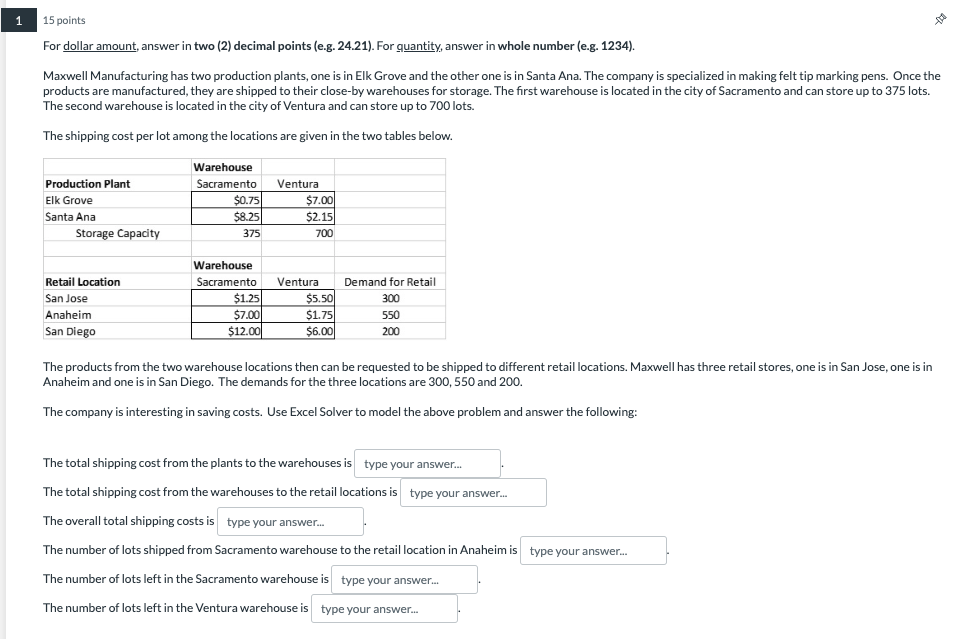  For dollar amount, answer in two (2) decimal points (e.g. 24.21).