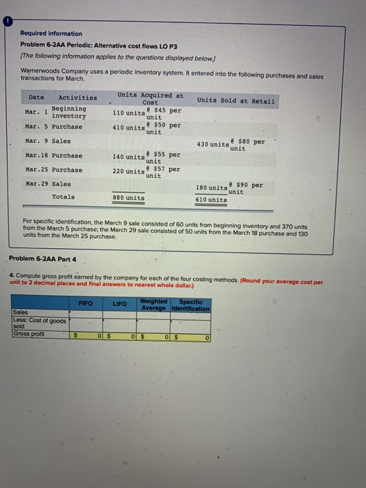 units $45 per unit 410 units $50 per unit 430 units $80