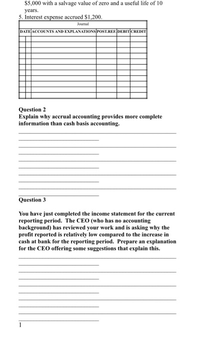 Reflection Topic 2 - The Adjusting Process Question 1 Journalise any necessary