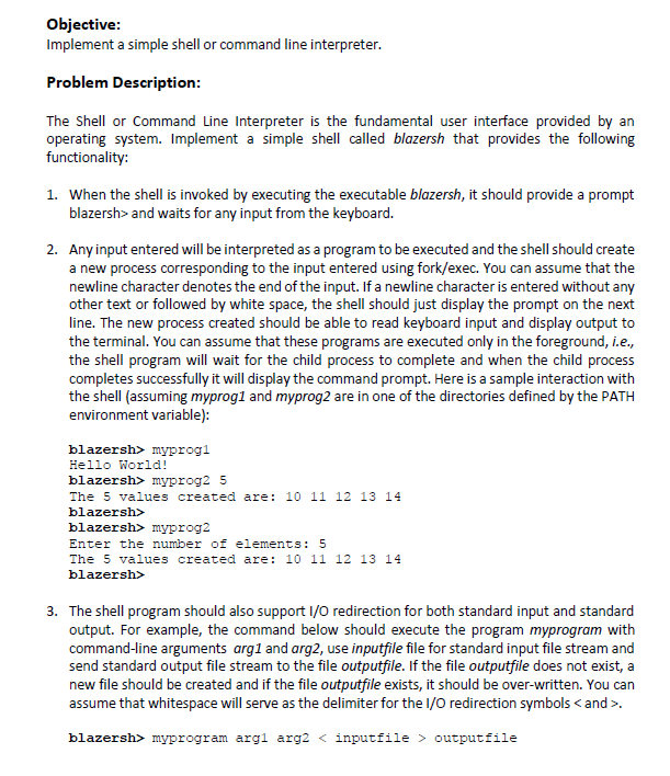 Please complete the following things: 1. parse and interpret input to