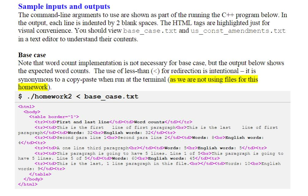 (almost the same as previous homework except no command-line args) Assume one-or-more