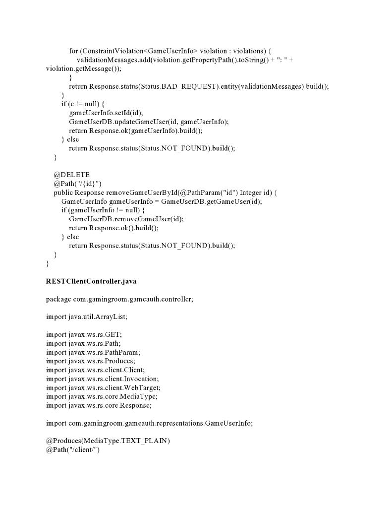 users to the database? What other features might you include in the