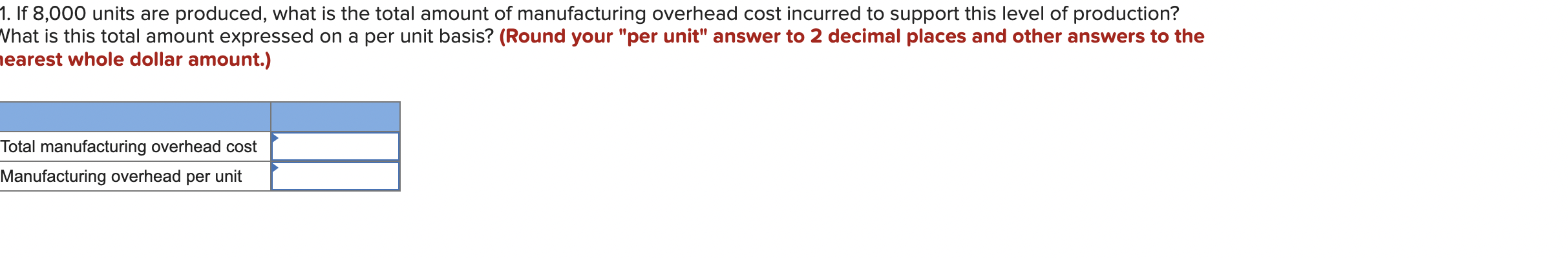 units are produced and sold, what is the variable cost per unit