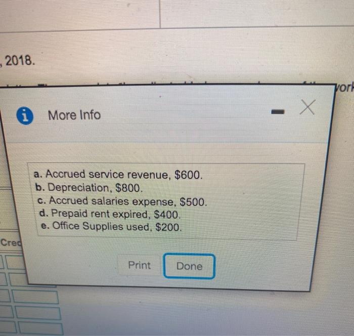 mothanded November 30, 2018 Enter the adjustments in the adjamente comes of