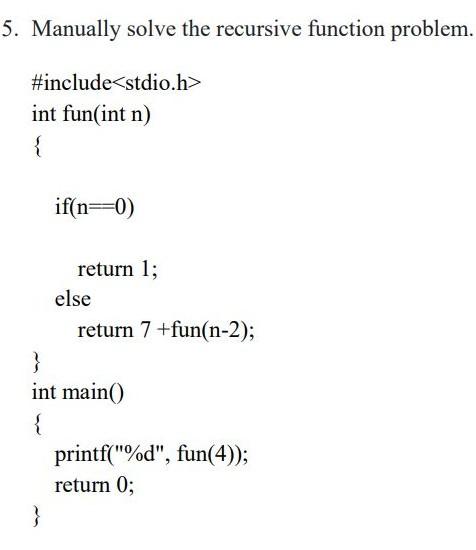  Manually solve the recursive function problen