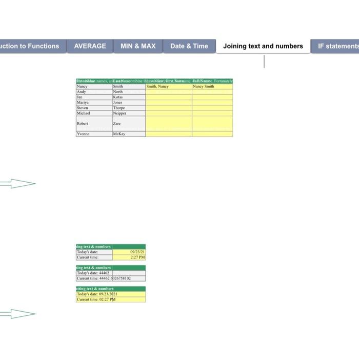 direct you to what to insert. When you first open the Excel