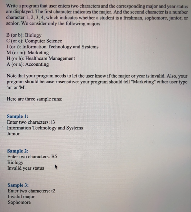 Java Programming. Please avoid using printf statements. Write a program that user