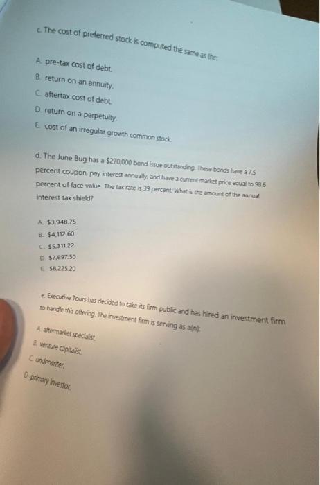 should AA Tours do if its expected earnings before interest and taxes