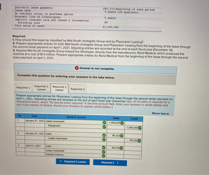 uses shock waves instead of surgery to eliminate kidney stones. Physicians Leasing