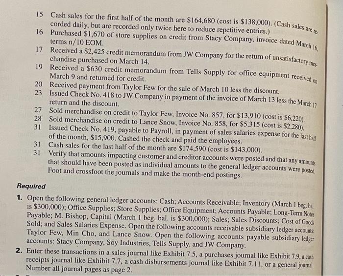 the picture has it in columns Bishop Company completes these transactions and