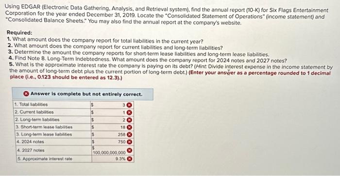 please help me with 1-5 on this question Using EDGAR (Electronic Data