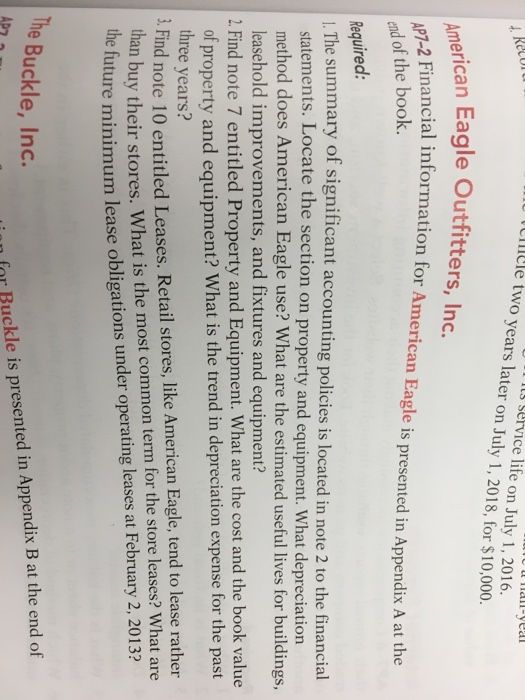  I need AP7-2 3,4 answer And reason l two years later