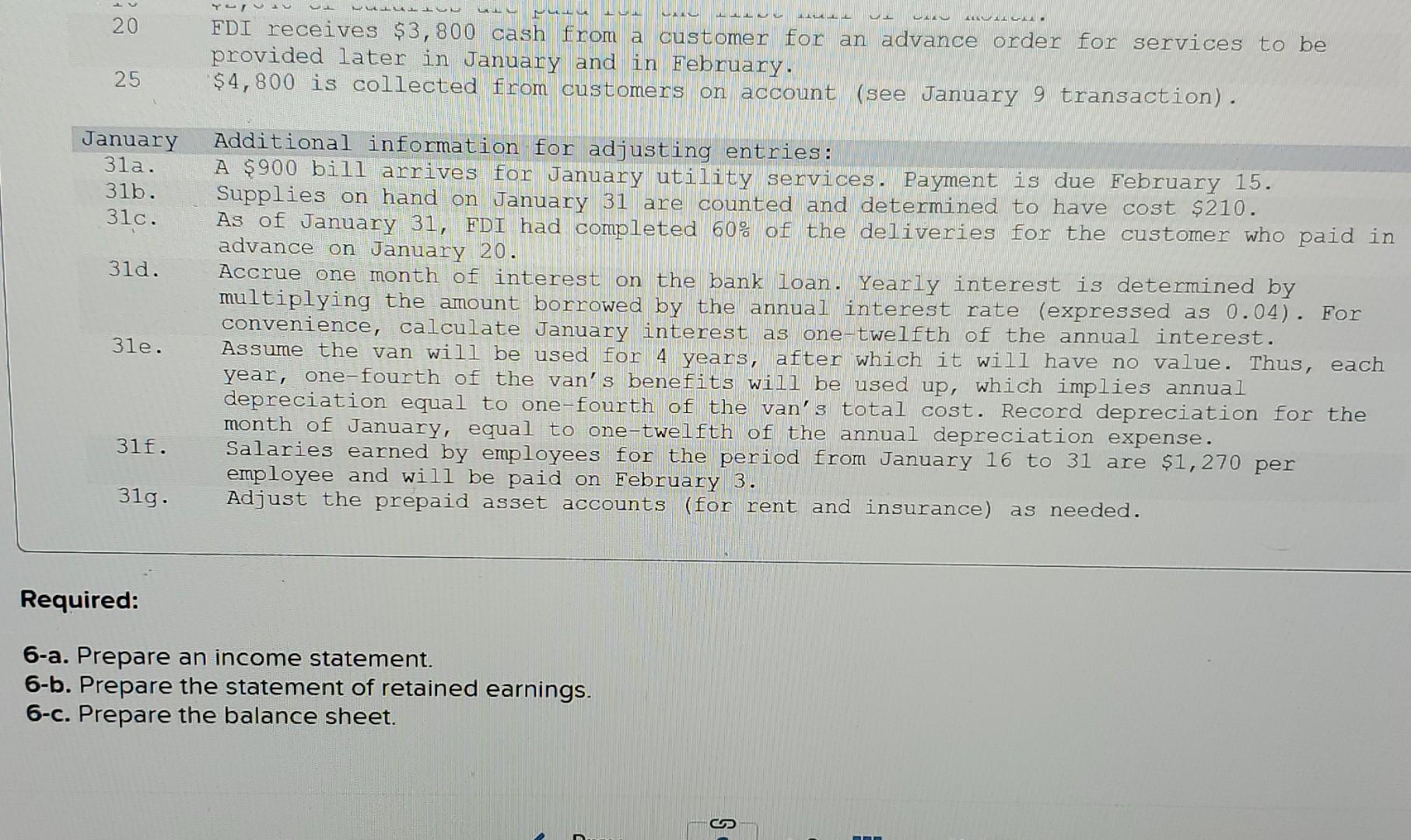 to do and there also thungs that are incorrect in the balance