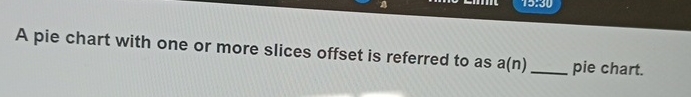  A pie chart with one or more slices offset is referred