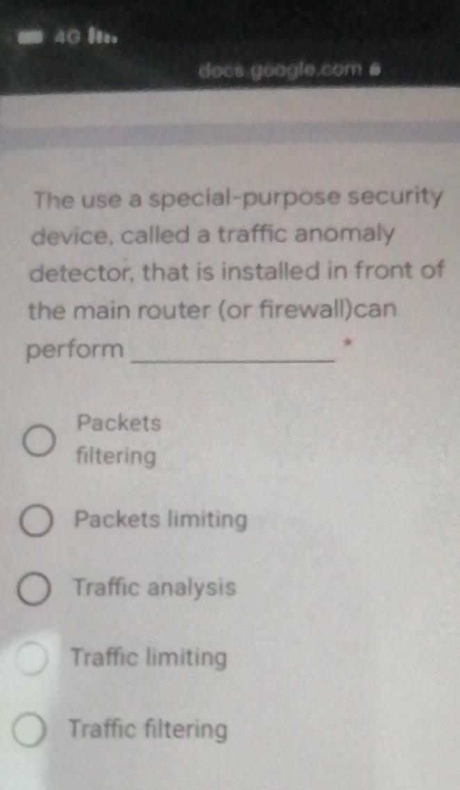  docs google.com The use a special-purpose security device, called a traffic