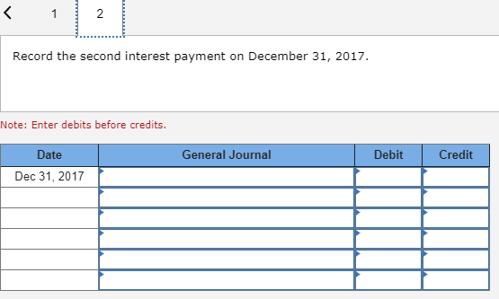 rate is 8% on the issue date. Required 1. Complete the below