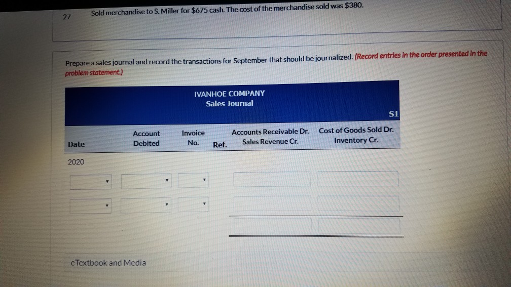 uses special journals and a general journal. The following transactions occurred during