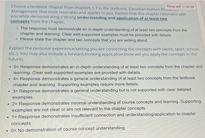 ASAP Choose a textbook chapter from chapters 17 in the textbook, Canadian