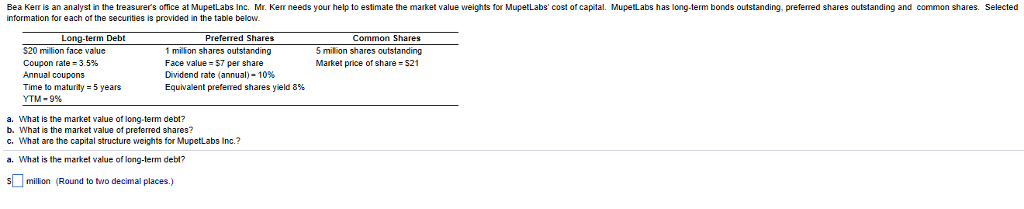 I need questions A &B & C ANSWERED PLEASE Be a Kerr