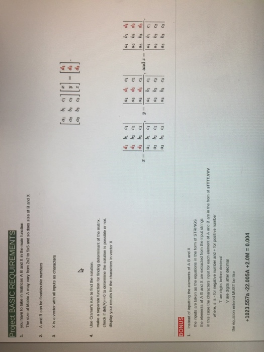  Make a program in Visual studio C++ that takes in matrices